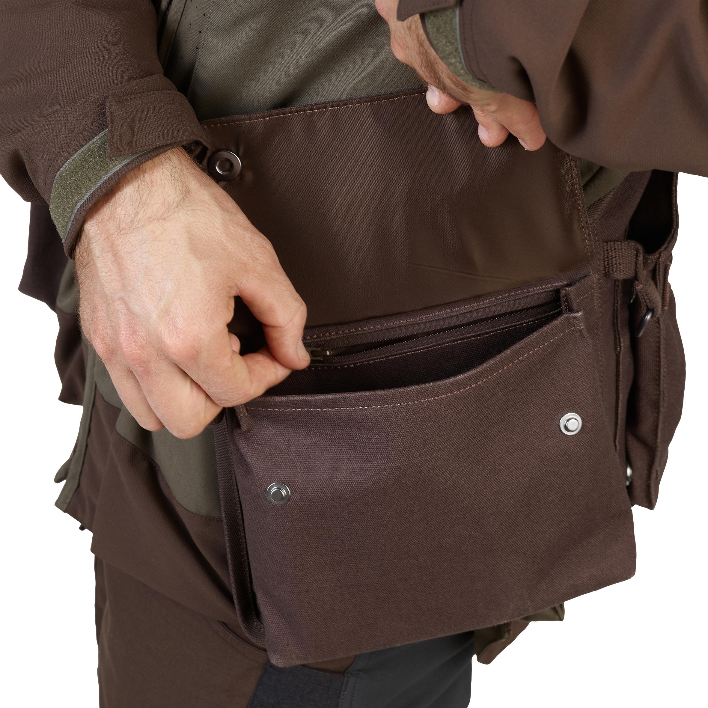 Men's Hunting Resistant Waistcoat - 900 brown 5/10