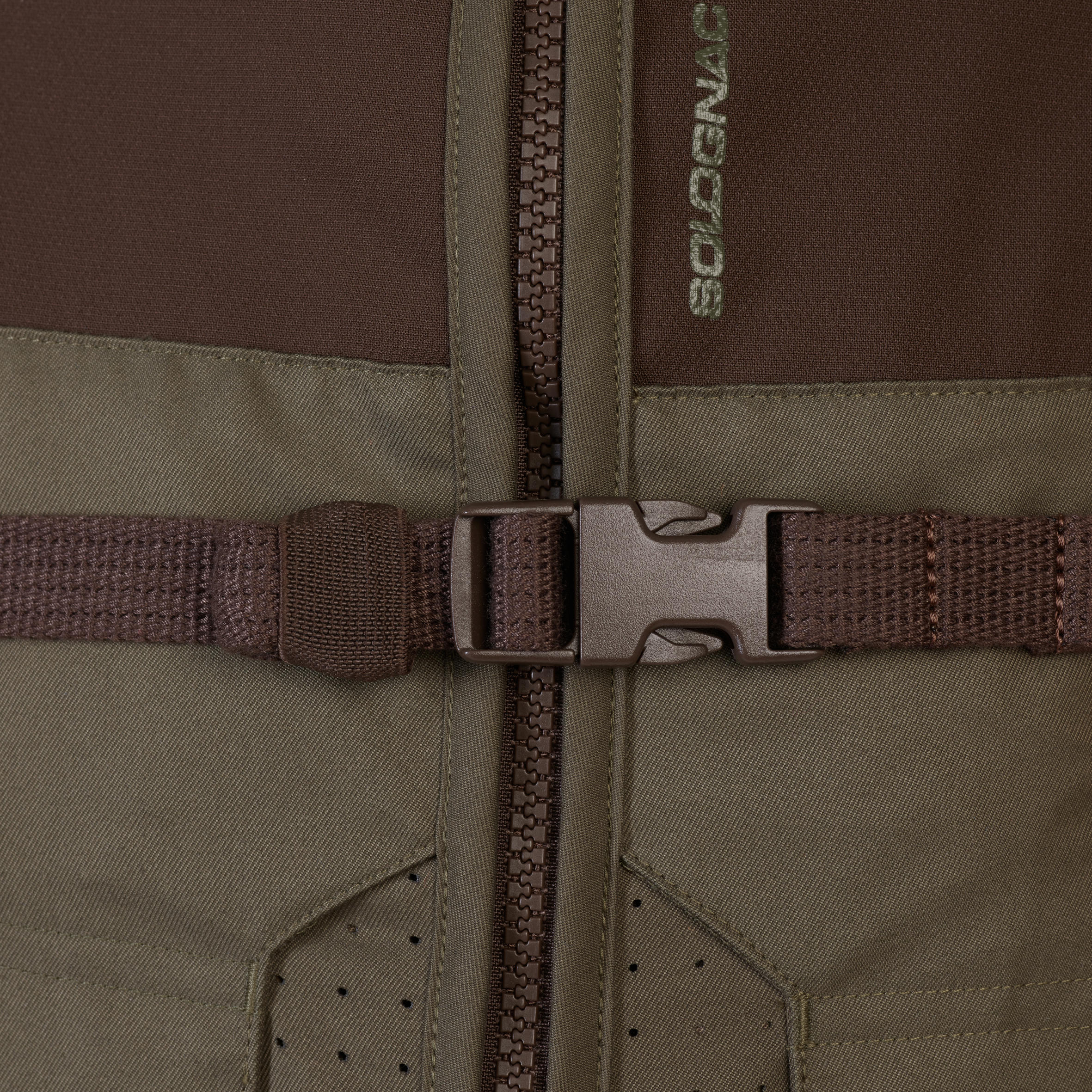 Chaleco Caza Solognac 900 Hombre Ajustable Multi-Bolsillos Marrón 14/17