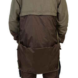 Breathable hunting jacket 900 with detachable sleeves - green and brown