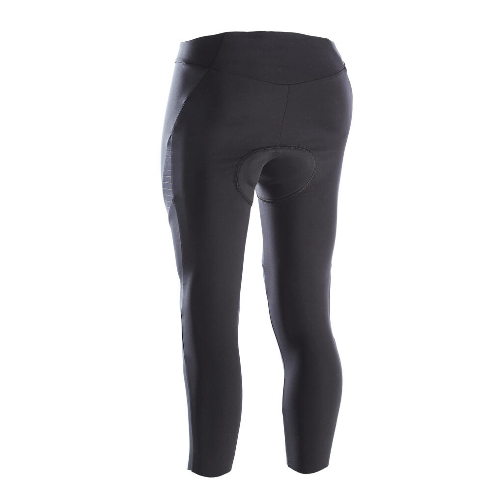 Mallas 3/4 sin tirantes Racer mujer negro 