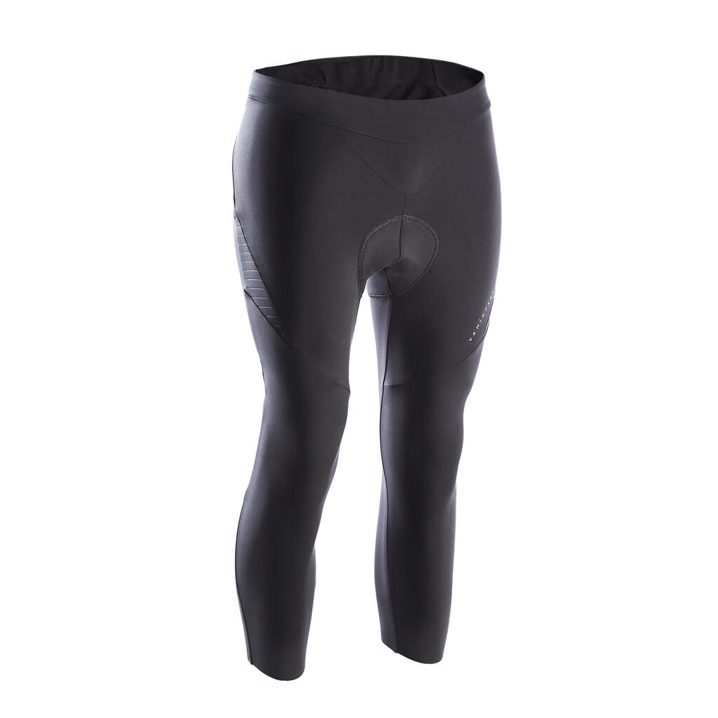 CALZAS 3/4 DE CICLISMO RUTA SIN TIRANTES MUJER RACER NEGRO