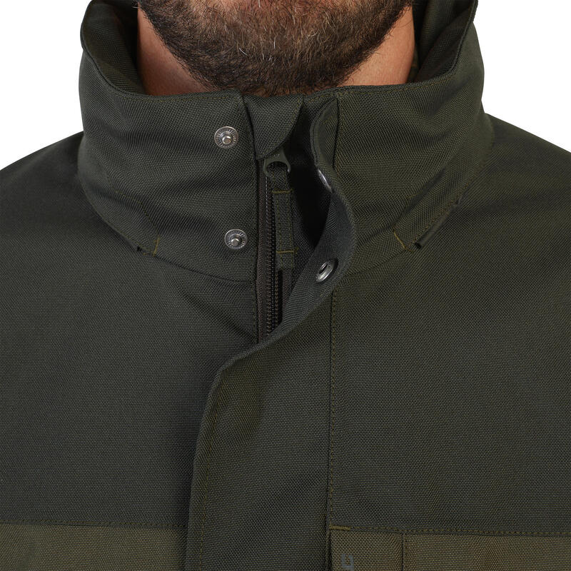 Chaqueta Caza Solognac Supertrack 100 Hombre Verde Resistente Impermeable