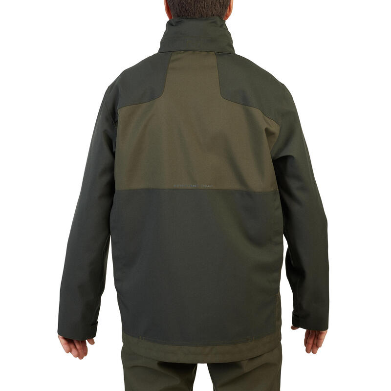 Veste chasse résistante et imperméable Supertrack verte 100