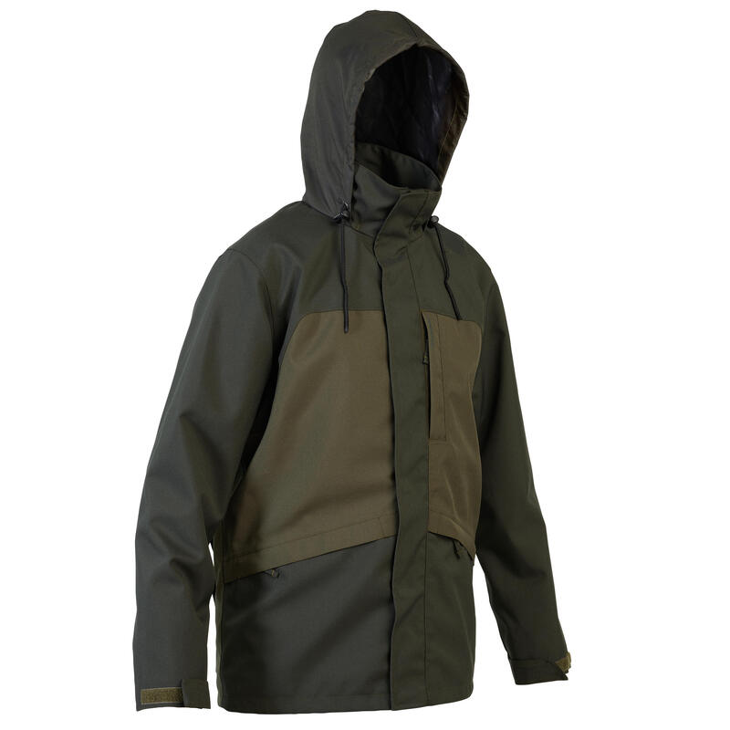 Veste chasse résistante et imperméable Supertrack verte 100