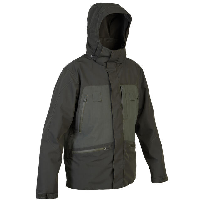 Waterproof hunting jacket Renfort 540 - green SOLOGNAC - Decathlon