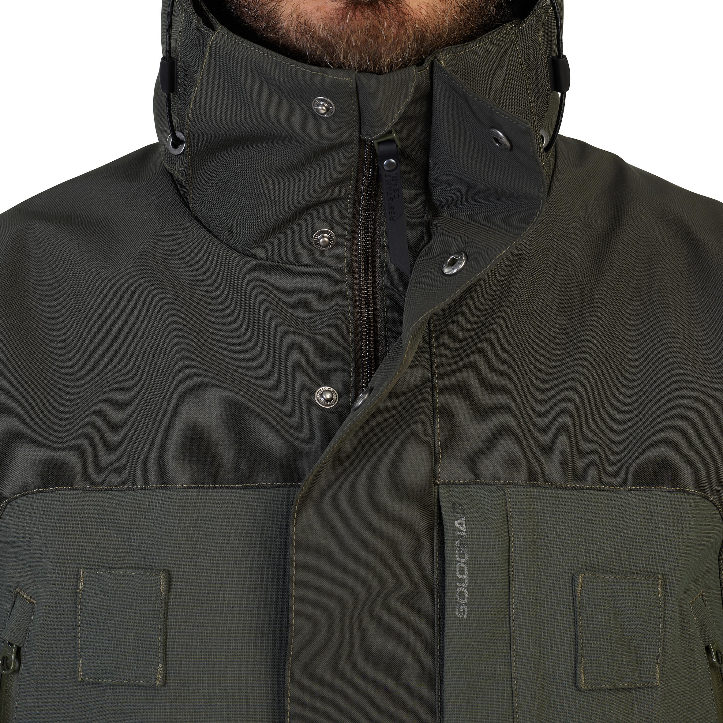 Waterproof hunting jacket Renfort 540 - green 3/9