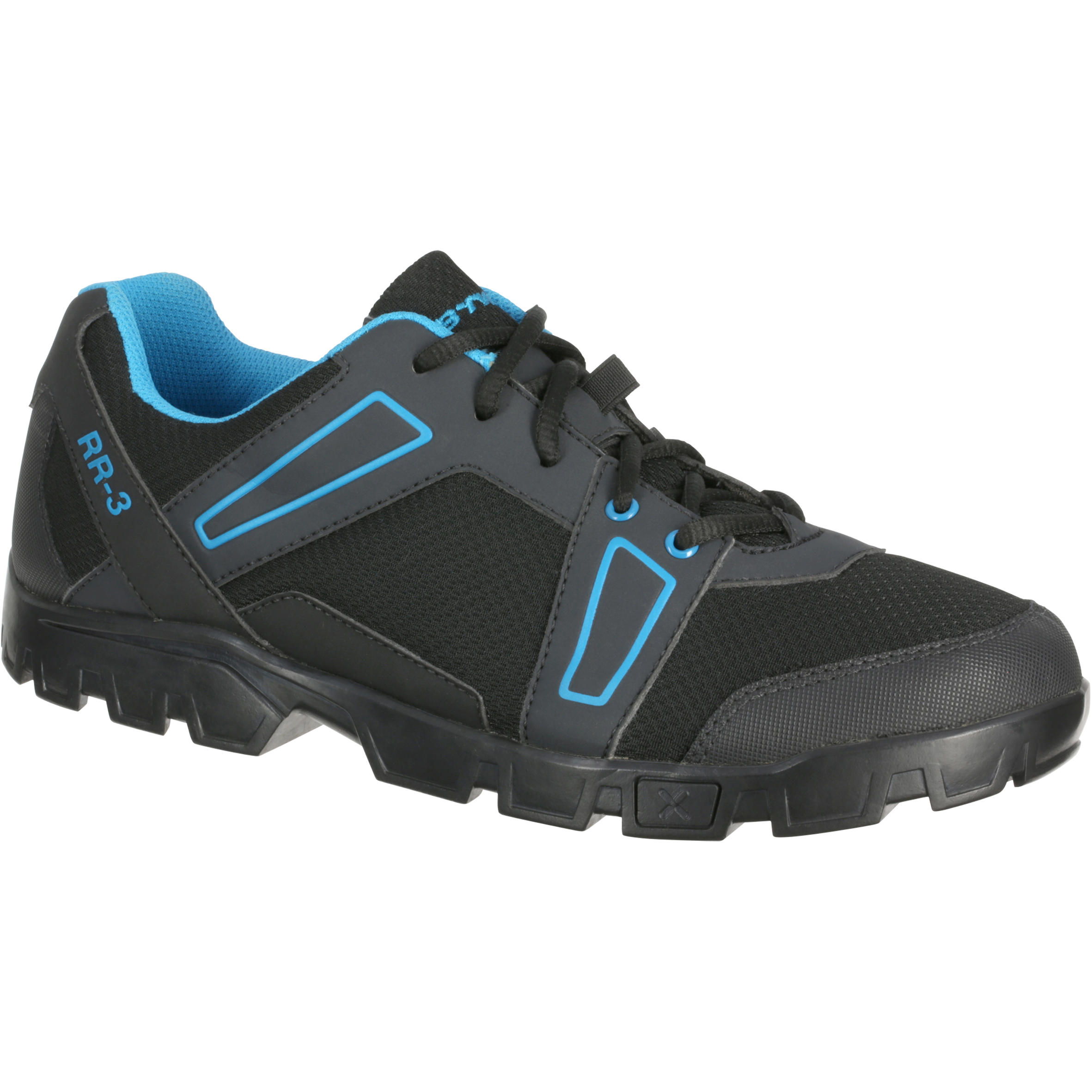 300 Mountain Bike Touring Shoes - Black/Blue 1/12