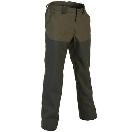 Zelene vodootporne lovačke pantalone SUPERTRACK 100