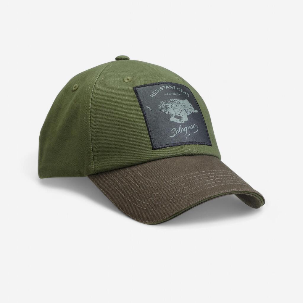 Country Sport Cap 100 - Embroidered Boar Green And Brown