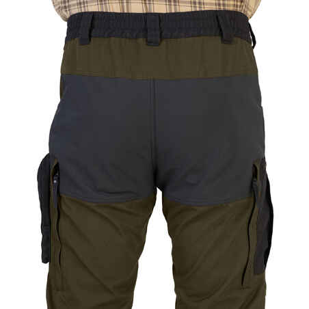 DURABLE & BREATHABLE HUNTING TROUSERS STEPPE 900 - GREEN