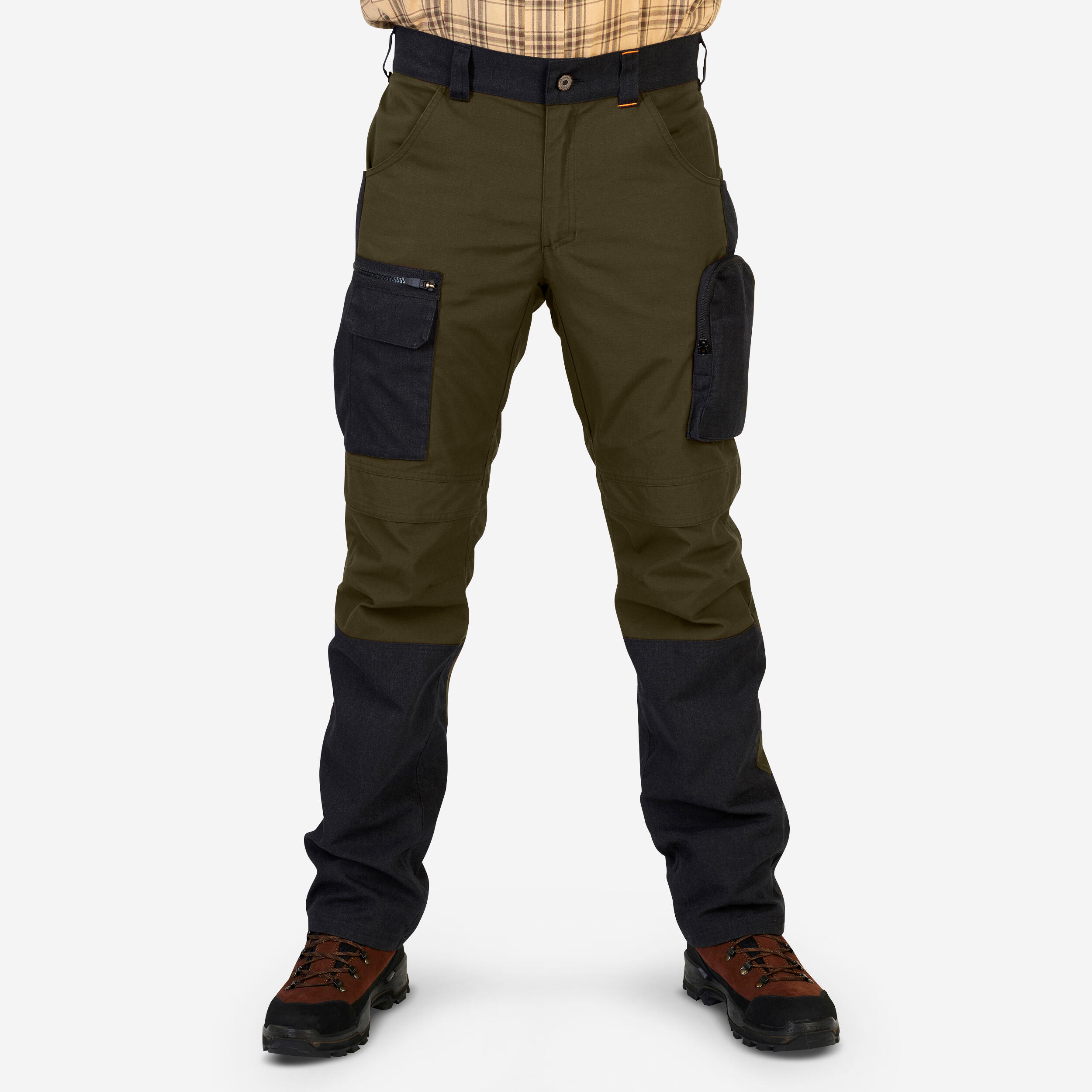 MEN'S HARD-WEARING, BREATHABLE HUNTING PANTS - STEPPE 900 GREEN