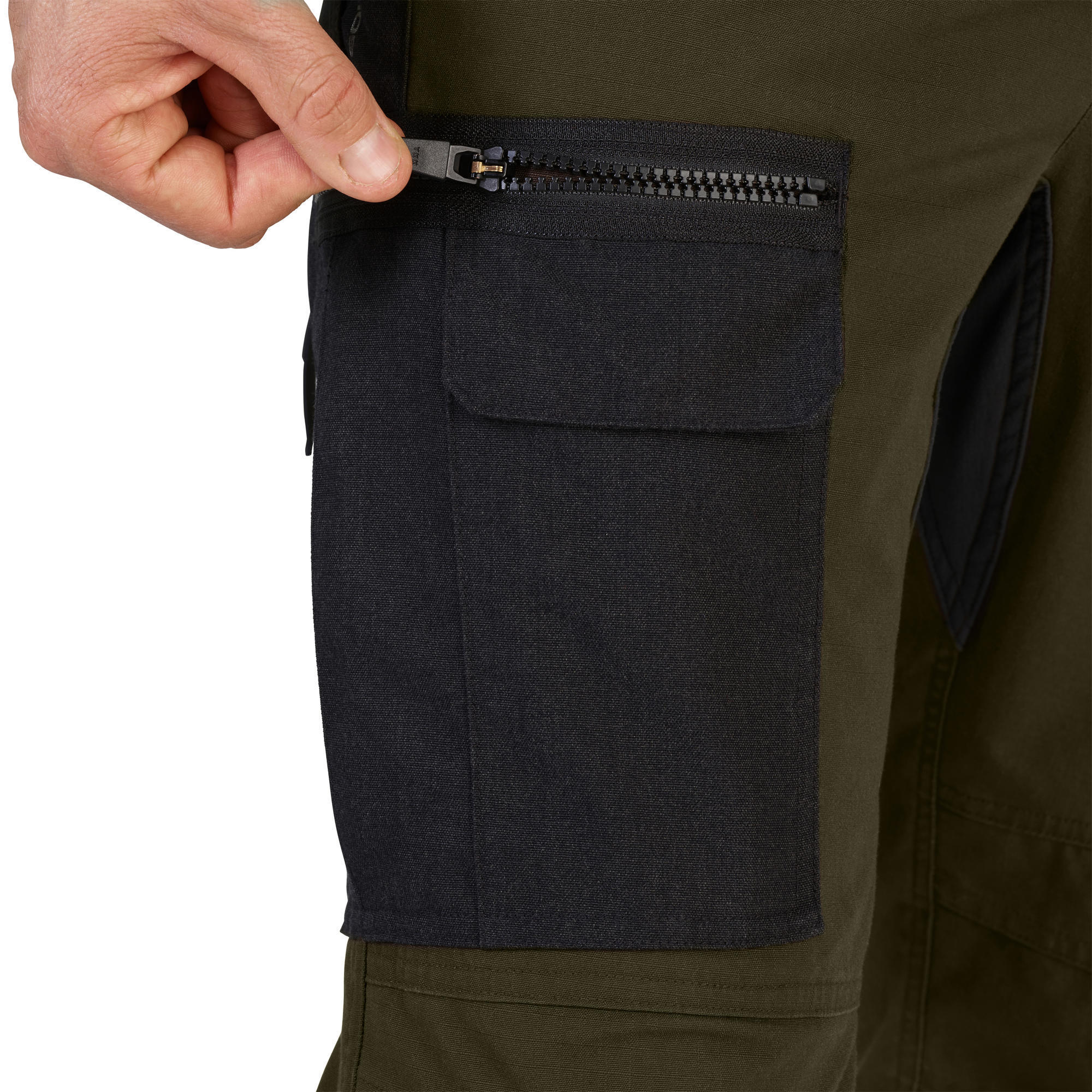 MEN'S HARD-WEARING, BREATHABLE HUNTING PANTS - STEPPE 900 GREEN