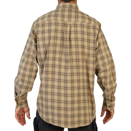 Рубашка с длинными рукавами для охоты из хлопка "дышащая" 100
