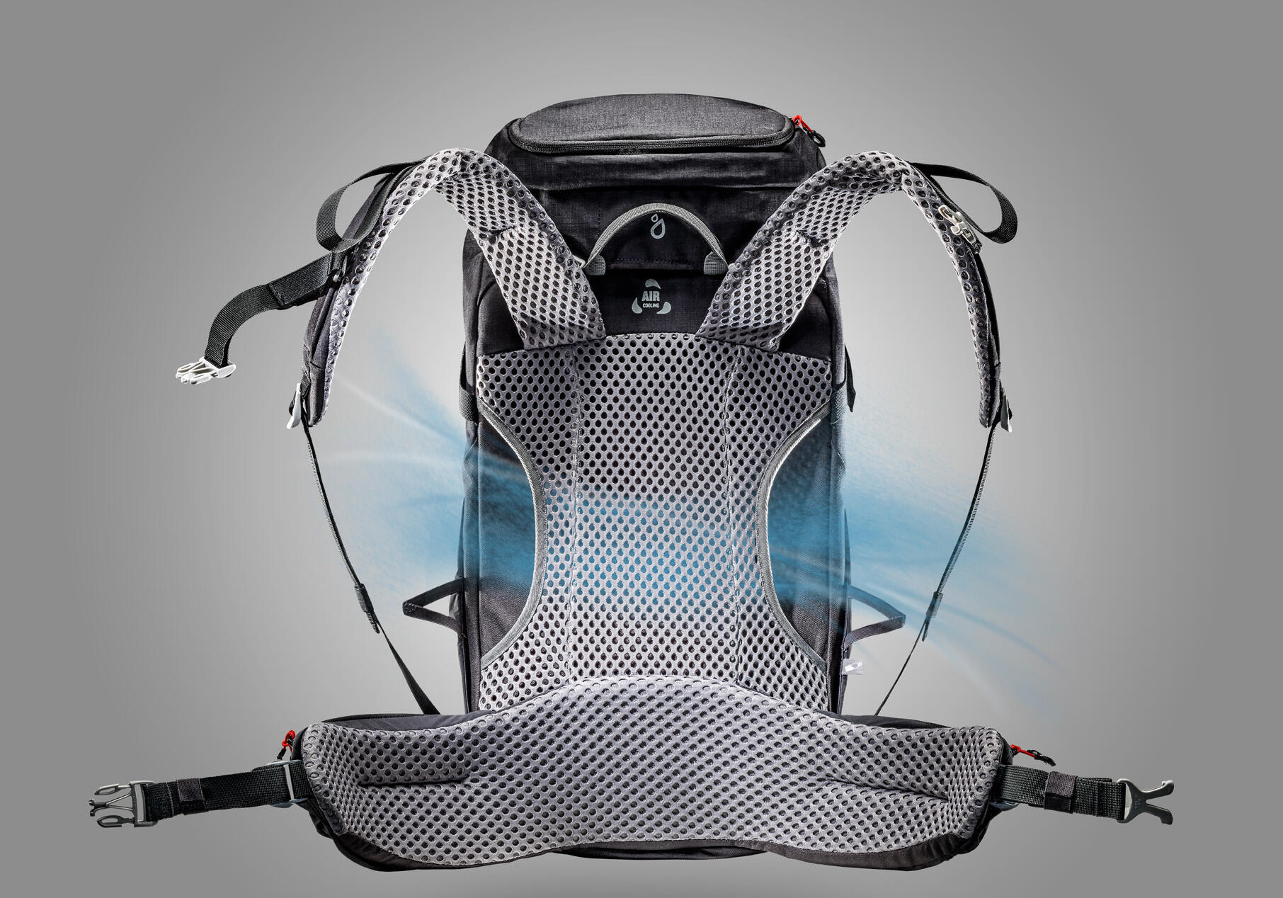 Air cooling, the well ventilated backpack