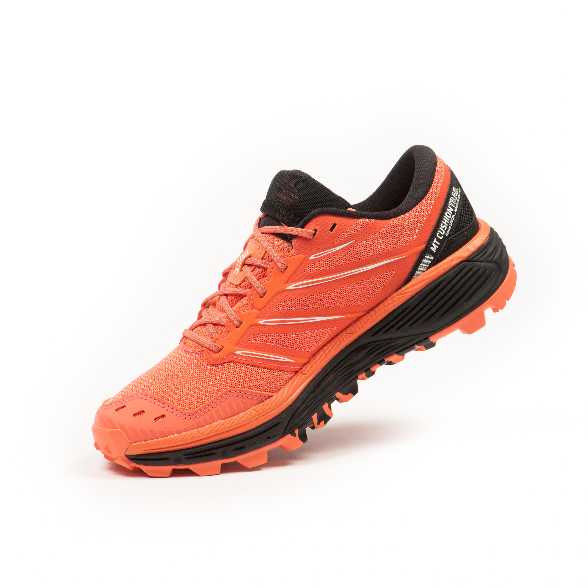 Women's Trail Running Shoe MT Cushion - coral black 5/12