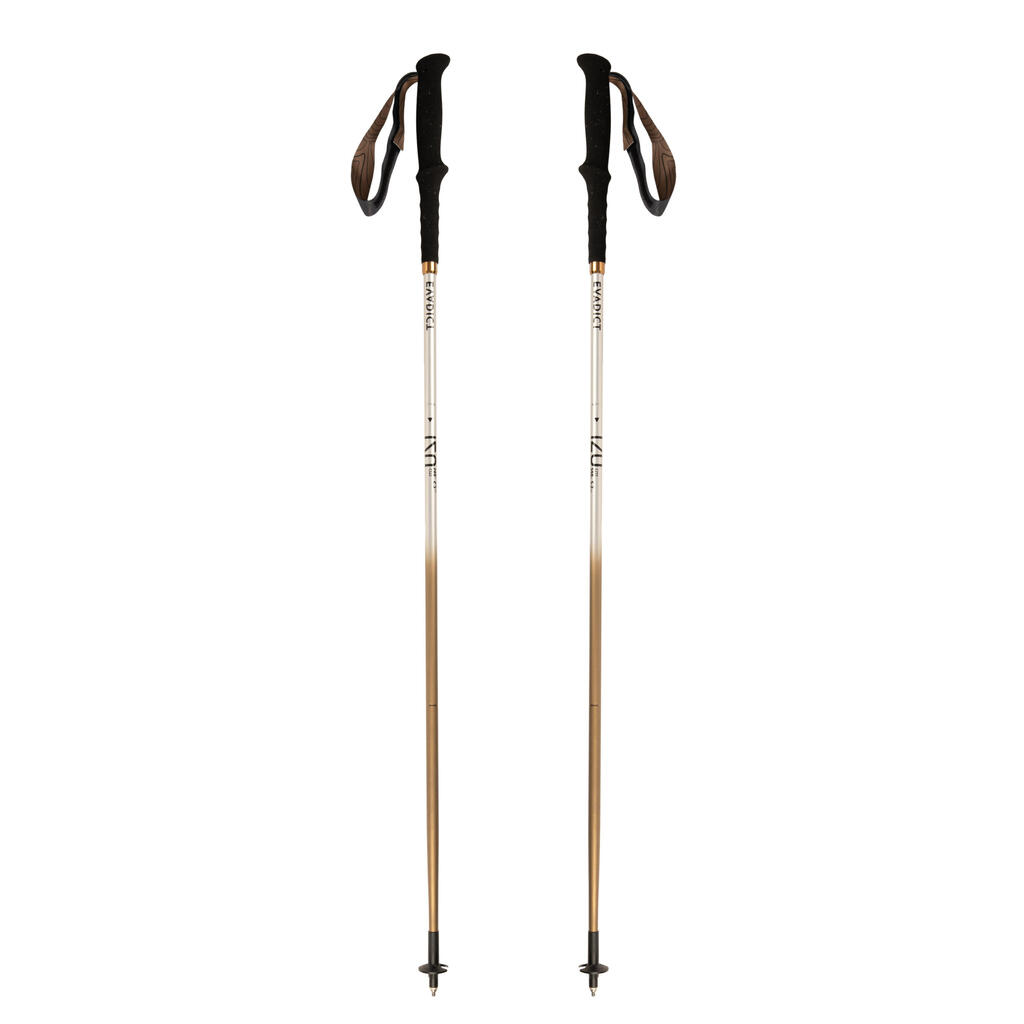 KIPRUN 500 Recycled Aluminium 3-Section Folding Trail Running Poles