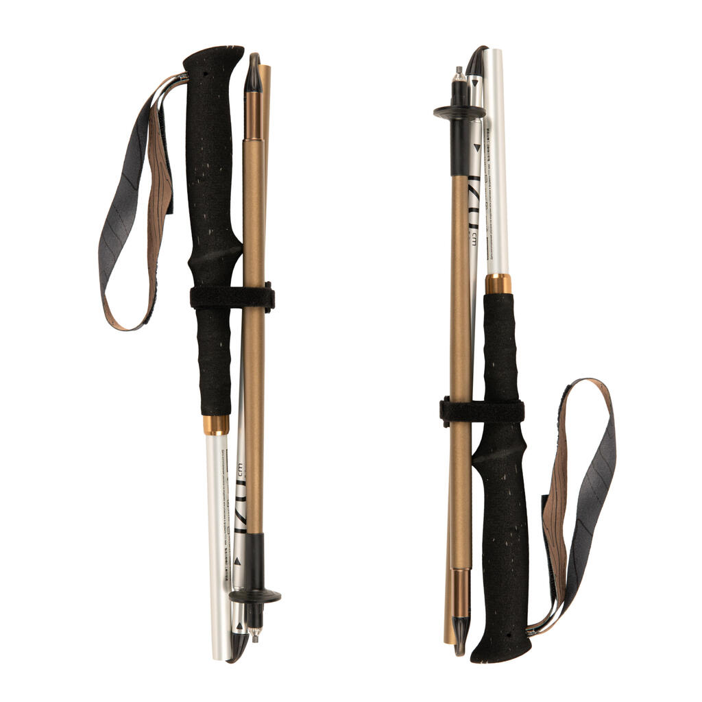 3-PIECE ALUMINIUM FOLDING TRAIL RUNNING POLES