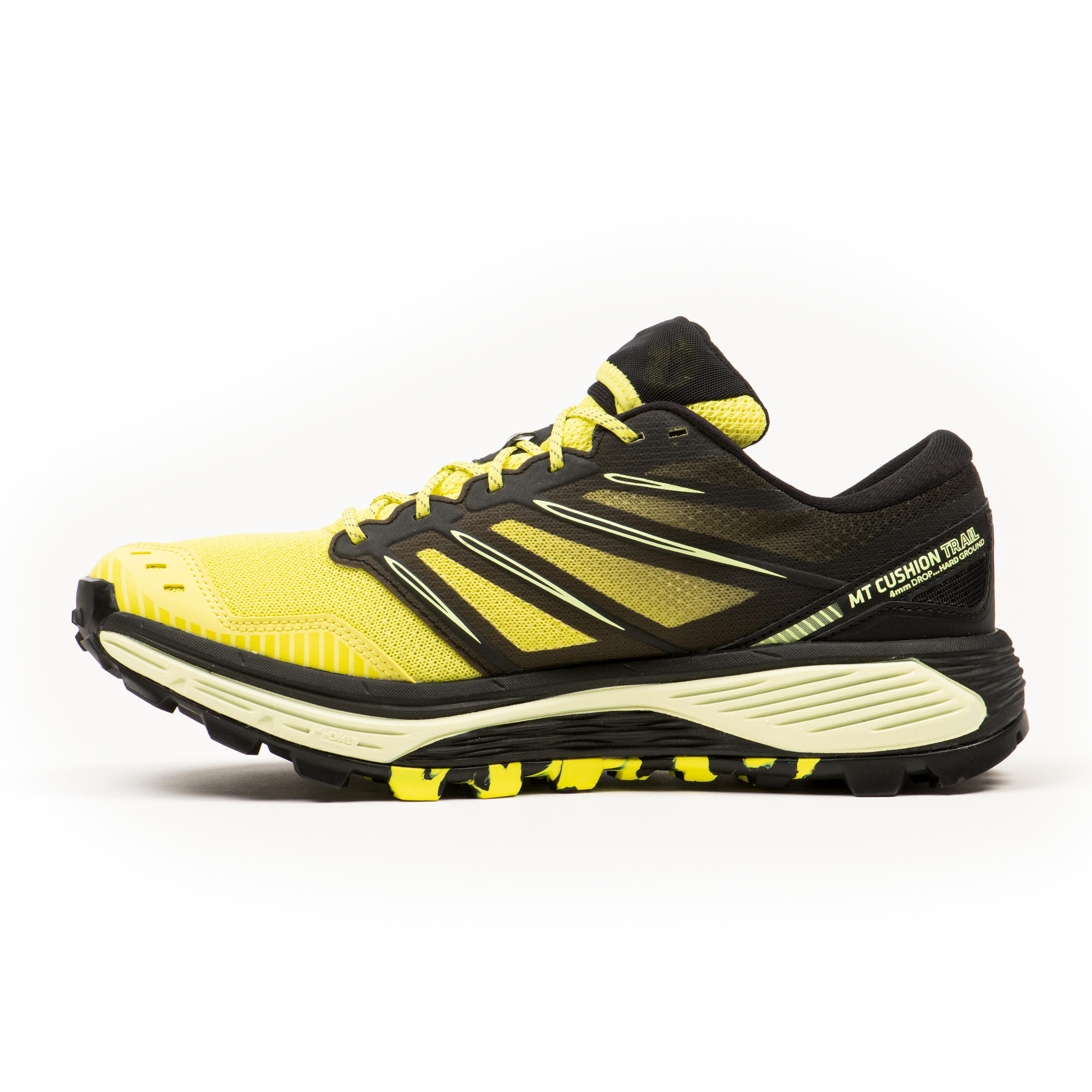yellow and black running shoes
