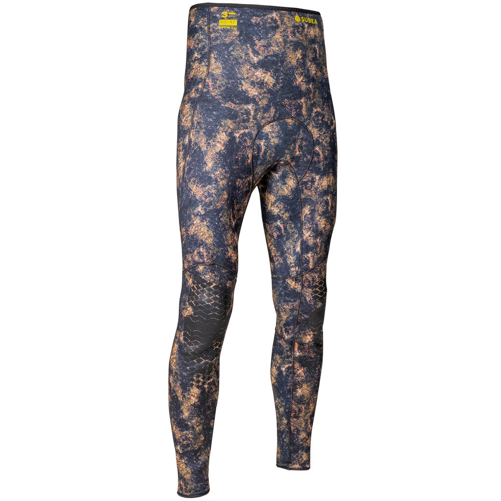 3mm split neoprene camouflage trousers for free-diving spearfishing