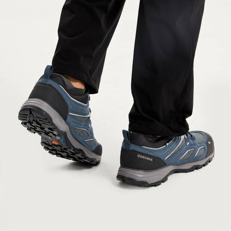 Men's waterproof mountain hiking shoes MH100 Blue/Grey Decathlon