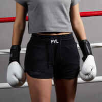 Short de boxeo mujer Outshock 100 negro