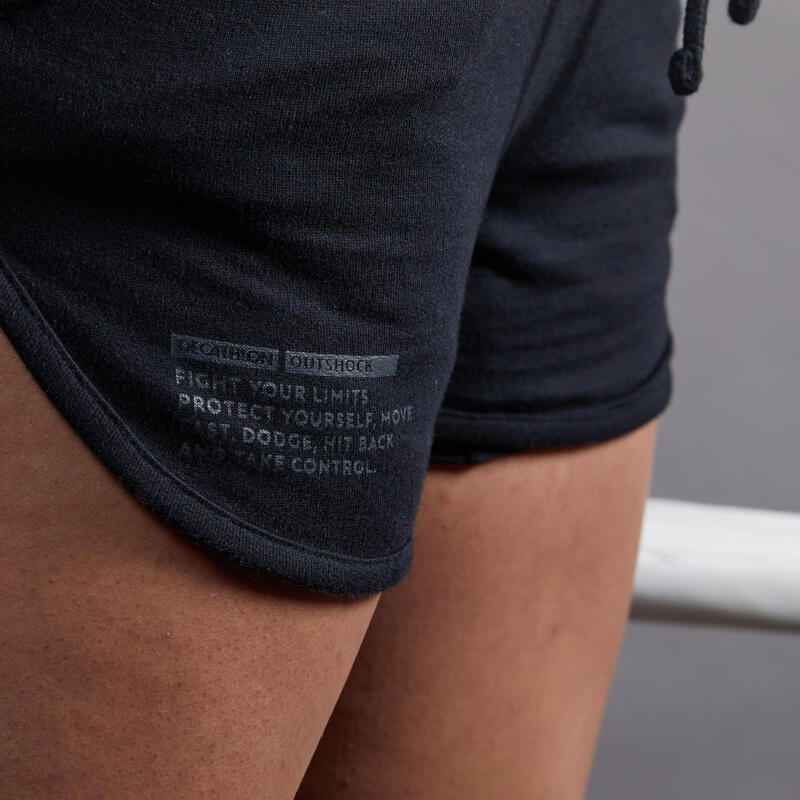 Short de boxeo mujer Outshock 100 negro