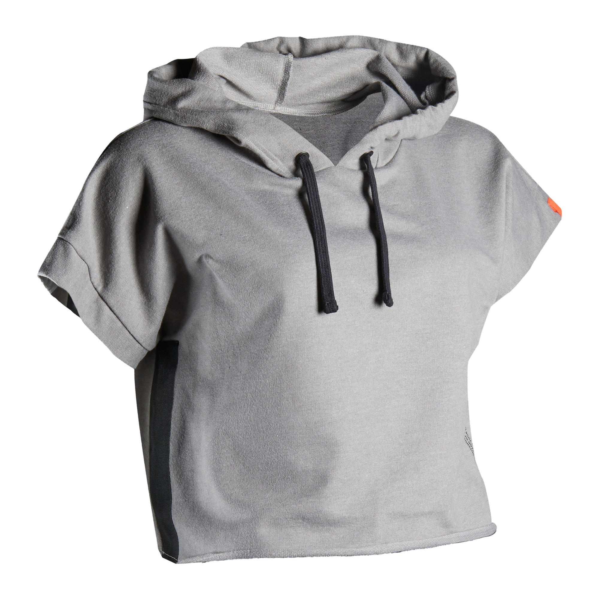 Women S Boxing Short Sleeved Hoodie 100 Grey Domyos By Decathlon