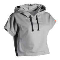 Sudadera de boxeo con capucha mujer Outshock 100 gris