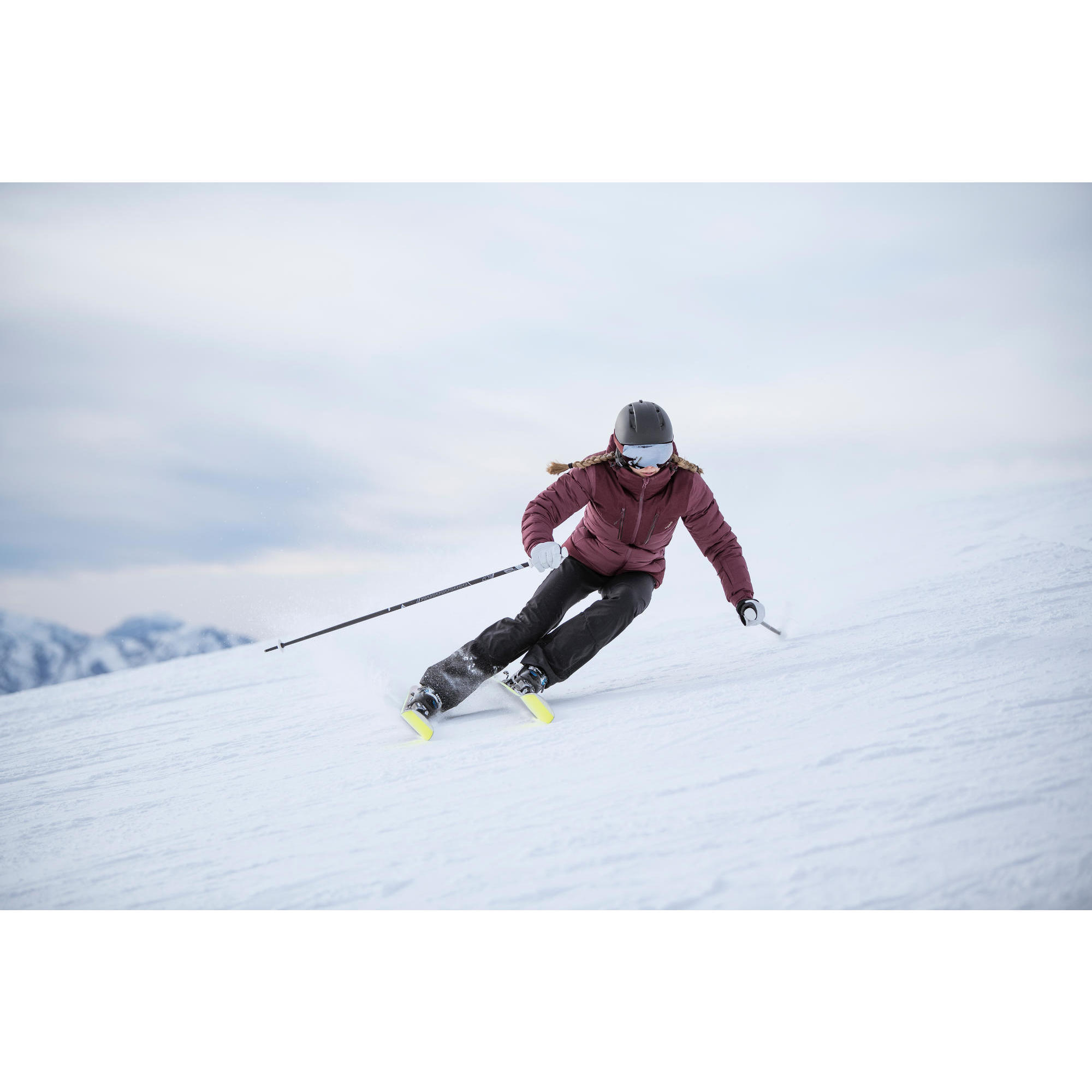 WOMEN'S ALPINE SKI WITH BINDINGS - CROSS 950+ PINK