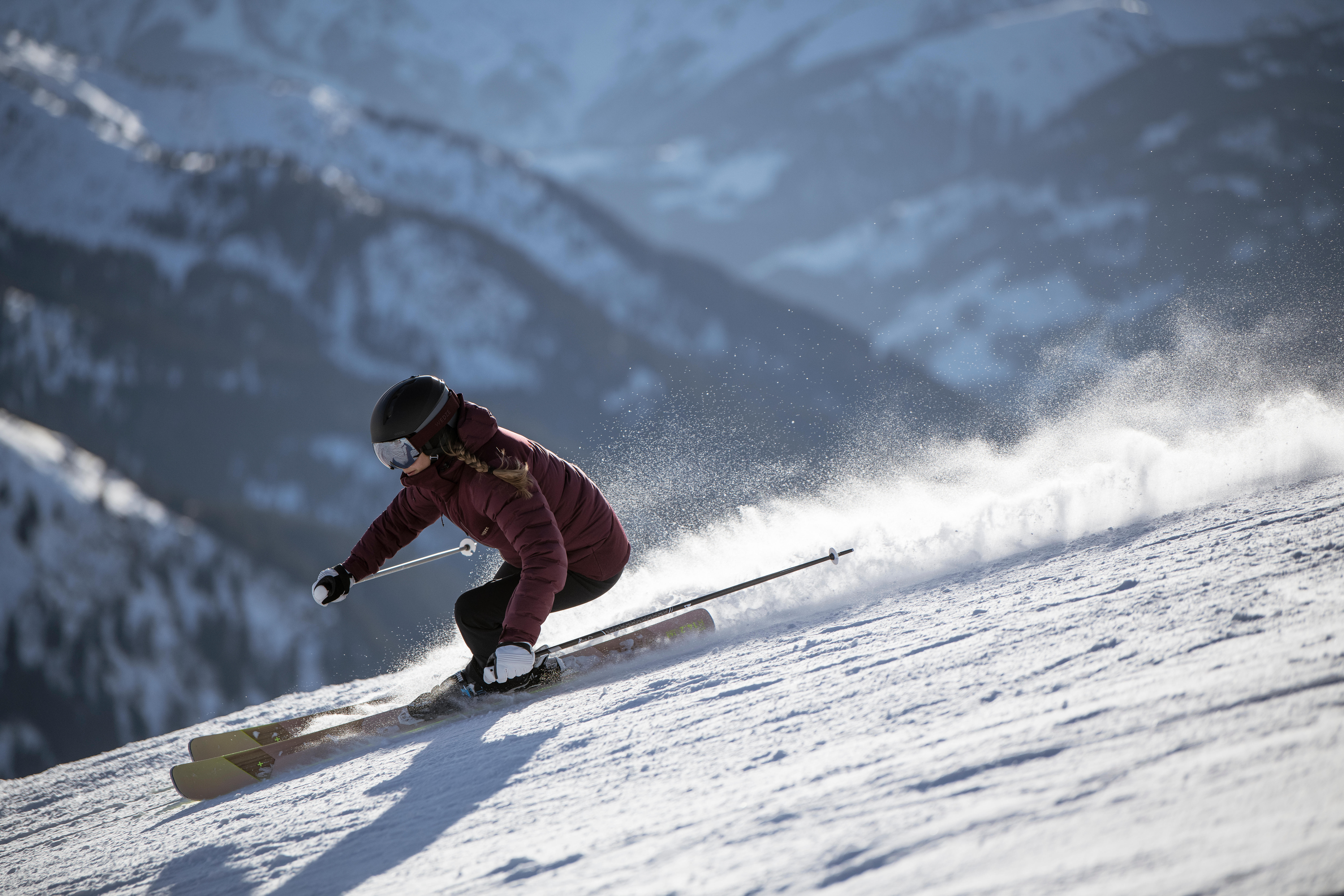 Women's Winter Jacket - - Ski Warm 900 Purple - WEDZE