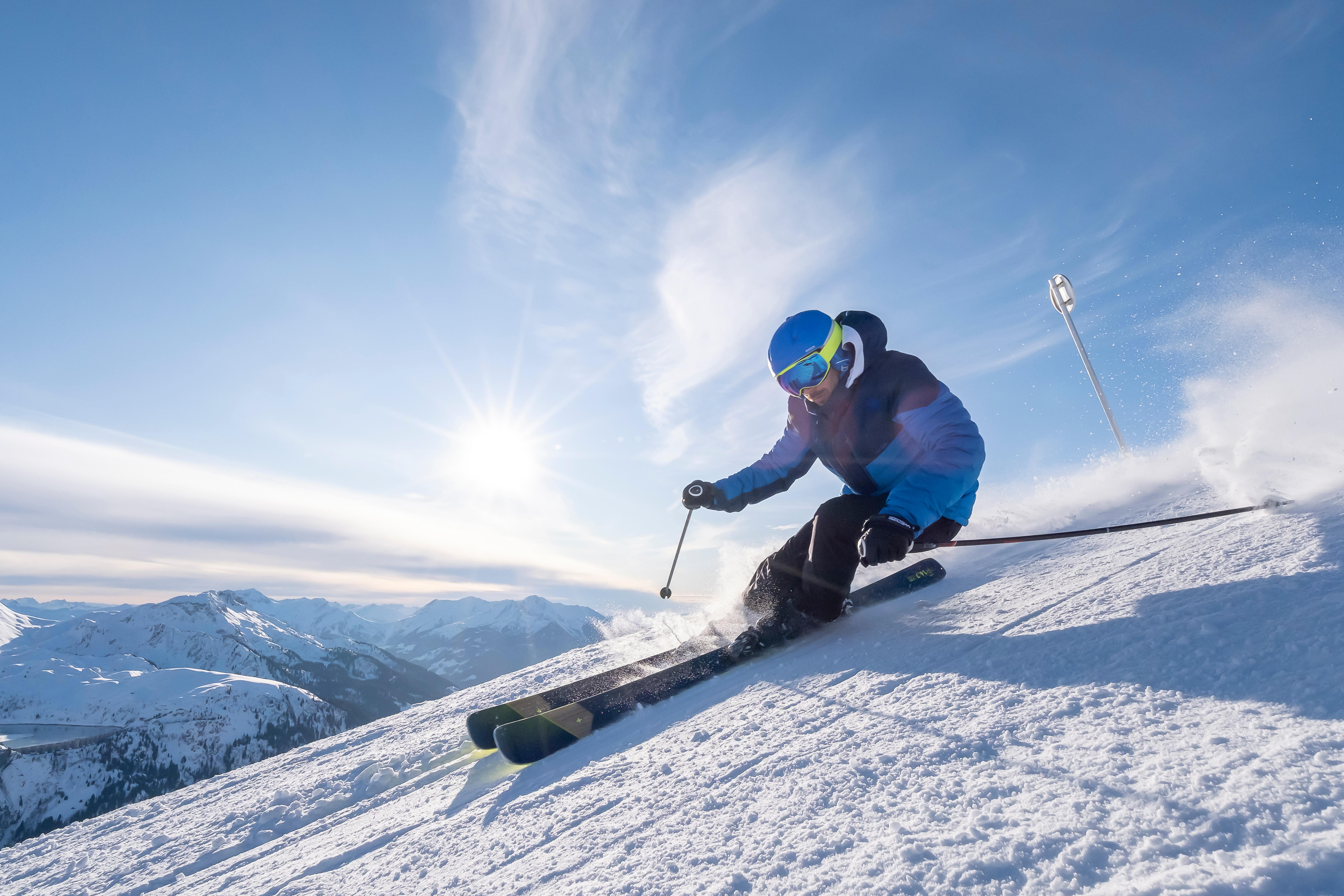 Downhill Skis with Bindings - Cross 950+ Blue - WEDZE
