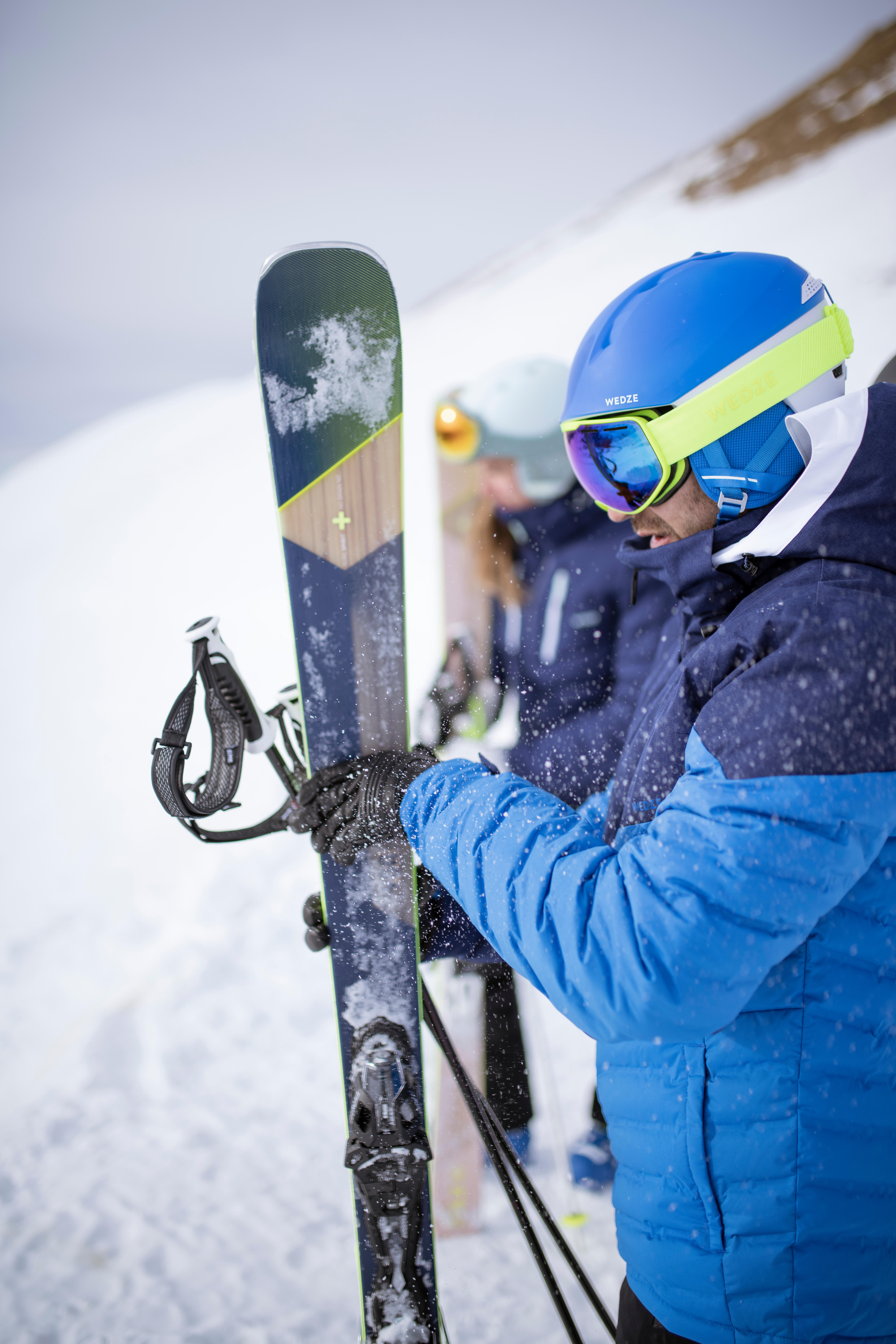 Skis alpins avec fixations homme – Cross 950+ bleu - WEDZE