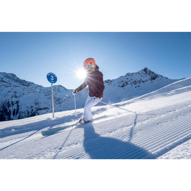 Ski Damen mit Bindung Piste - Boost 500 Damen blau/grün