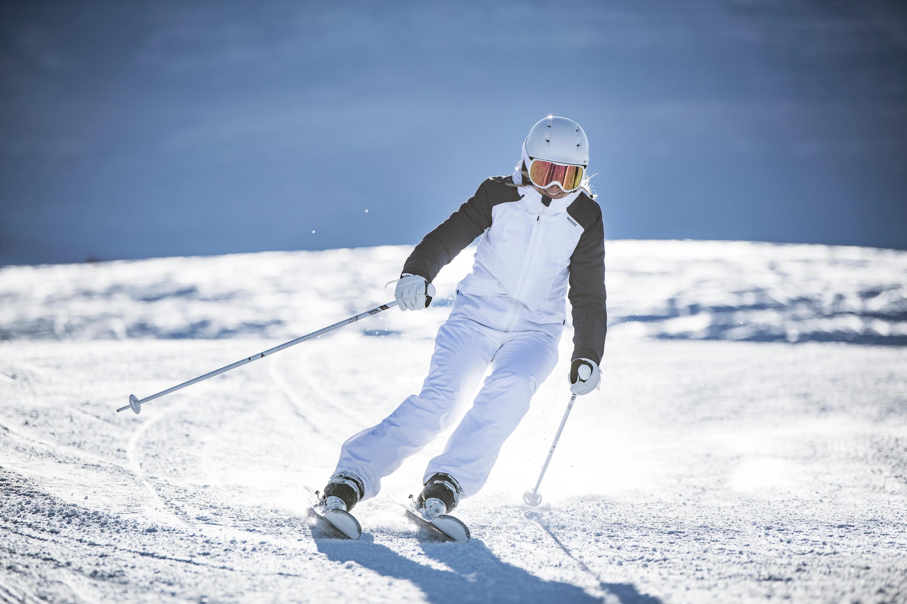 Women’s Warm Ski Jacket 500 White 14/16