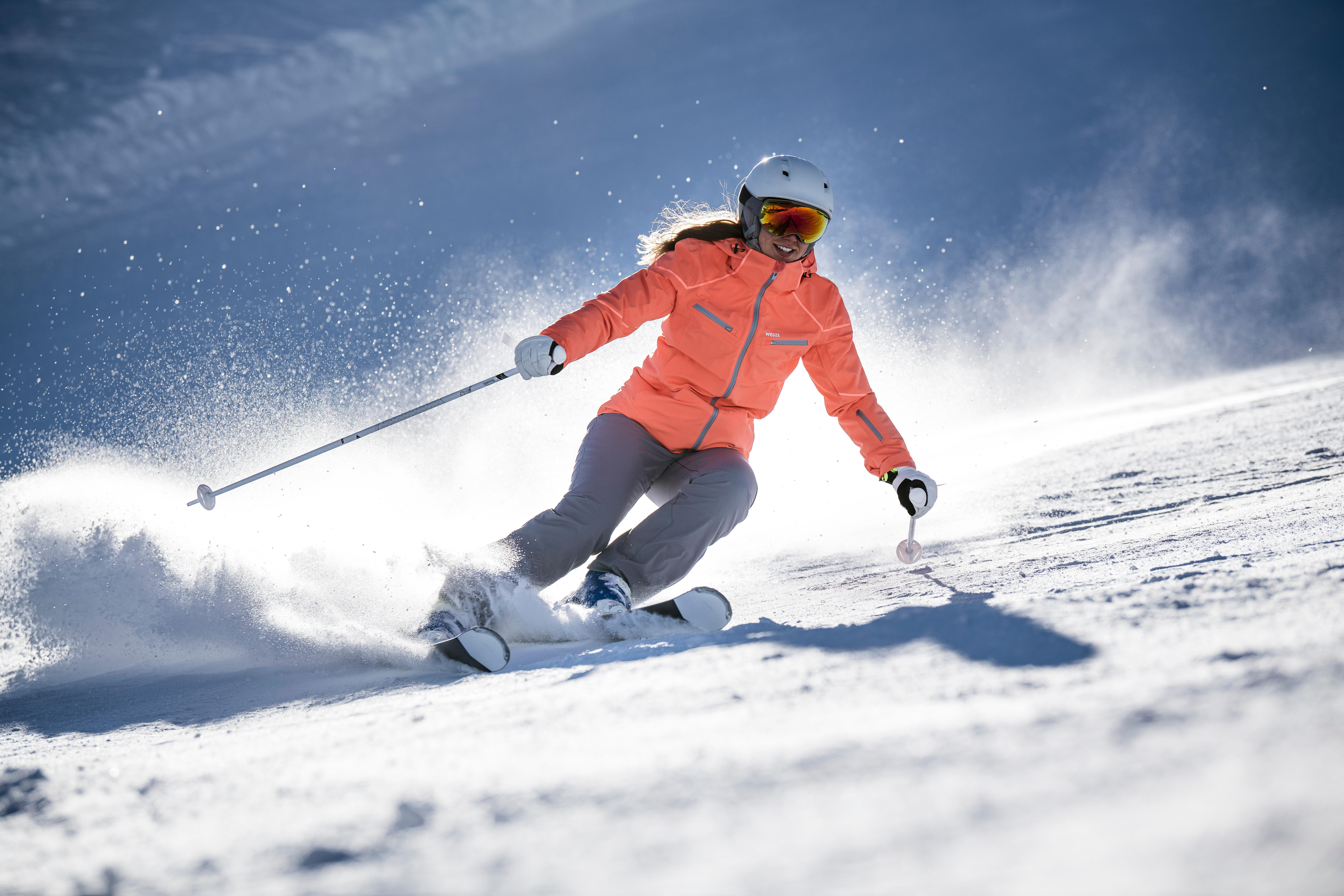 Cross 550+ Downhill Skis with Bindings - Women - Snow white