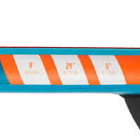 X100 9FT TOURING INFLATABLE STAND-UP PADDLEBOARD - BLUE / ORANGE