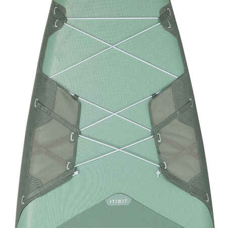 Inflatable tandem SUP made with reinforced dropstitch (15' -35"- 6") - Green.