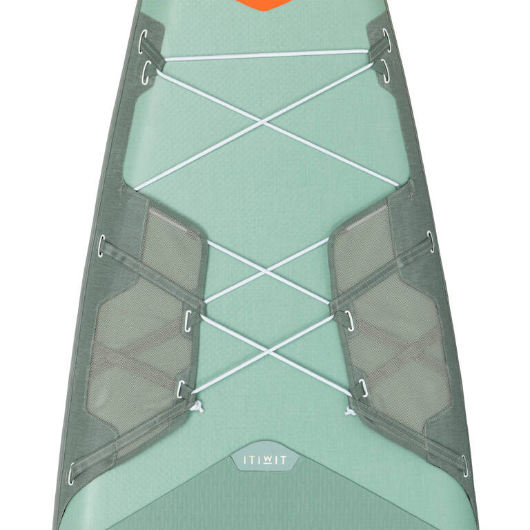 Papan SUP Stand Up Paddle Board Inflatable Dropstitch Tour X500 13"-31' Hijau