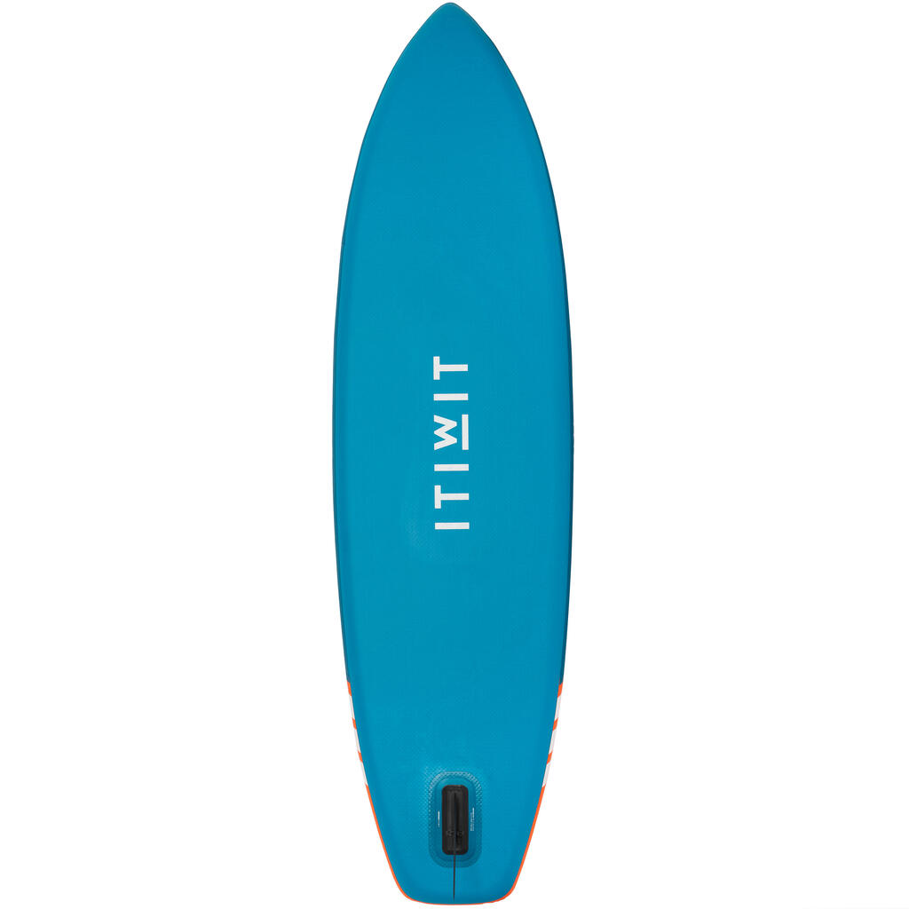 Beginner Touring Inflatable Stand-Up Paddle Board 9 Foot - Blue and Orange