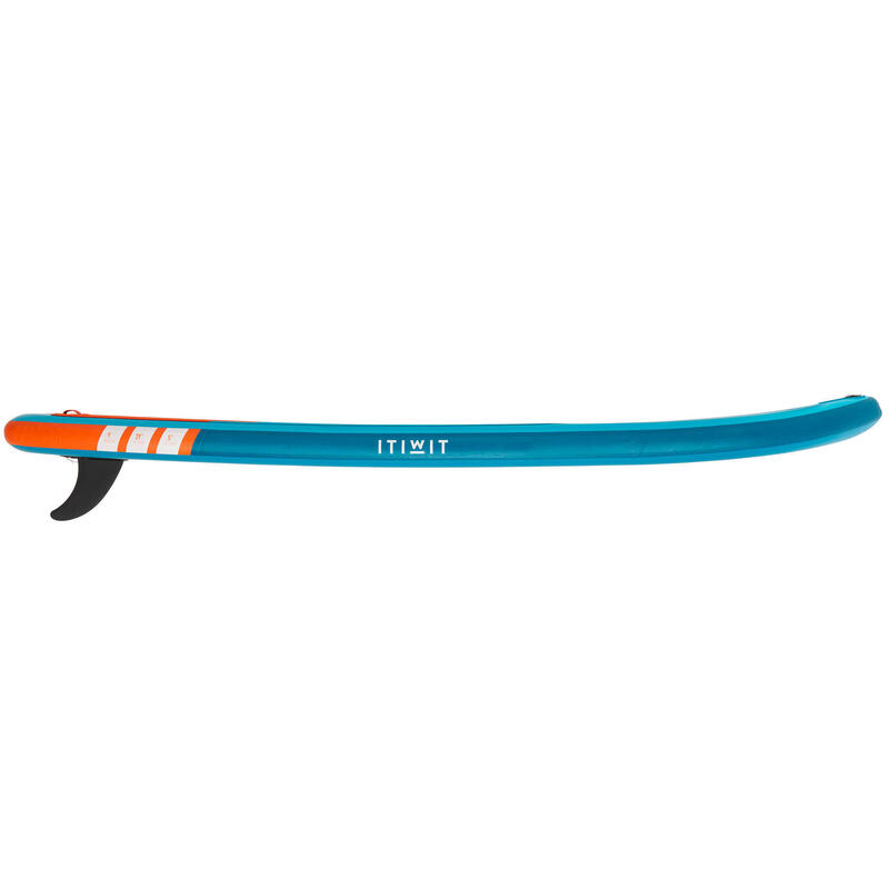 Opblaasbaar touring supboard voor beginners 9 feet blauw/oranje
