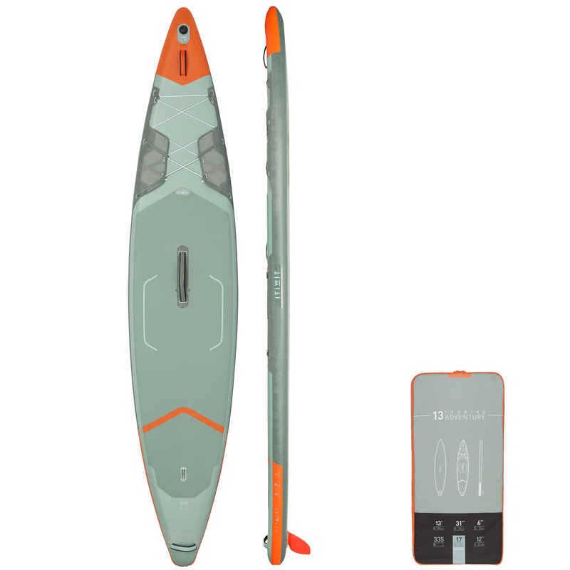 SUP-Board Stand Up Paddle aufblasbar 1P 13'-31' - X500 grün