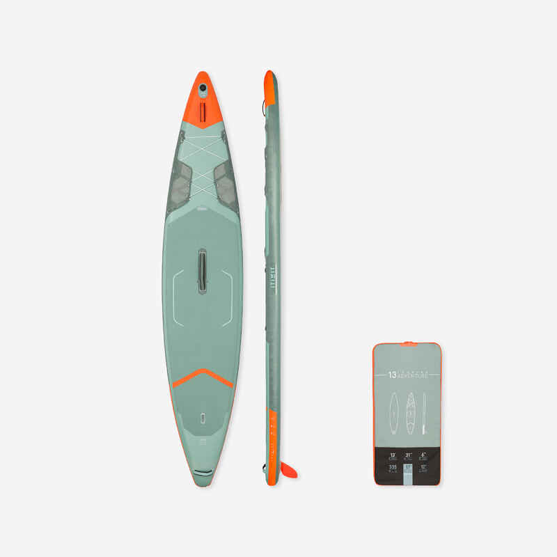 SUP-Board Stand Up Paddle aufblasbar Touring Dropstitch verstärkt - X500 / 13"-31' grün Media 1