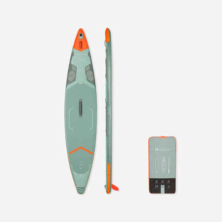 Tabla de Stand up paddle Travesía Drop Stitch X500 / 13"-31' Verde Inflable Reforzado