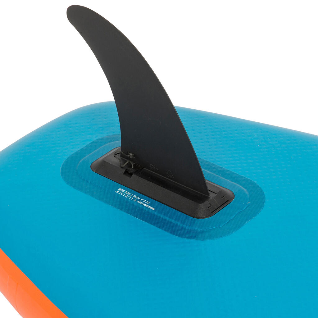 Beginner Touring Inflatable Stand-Up Paddle Board 9 Foot - Blue and Orange