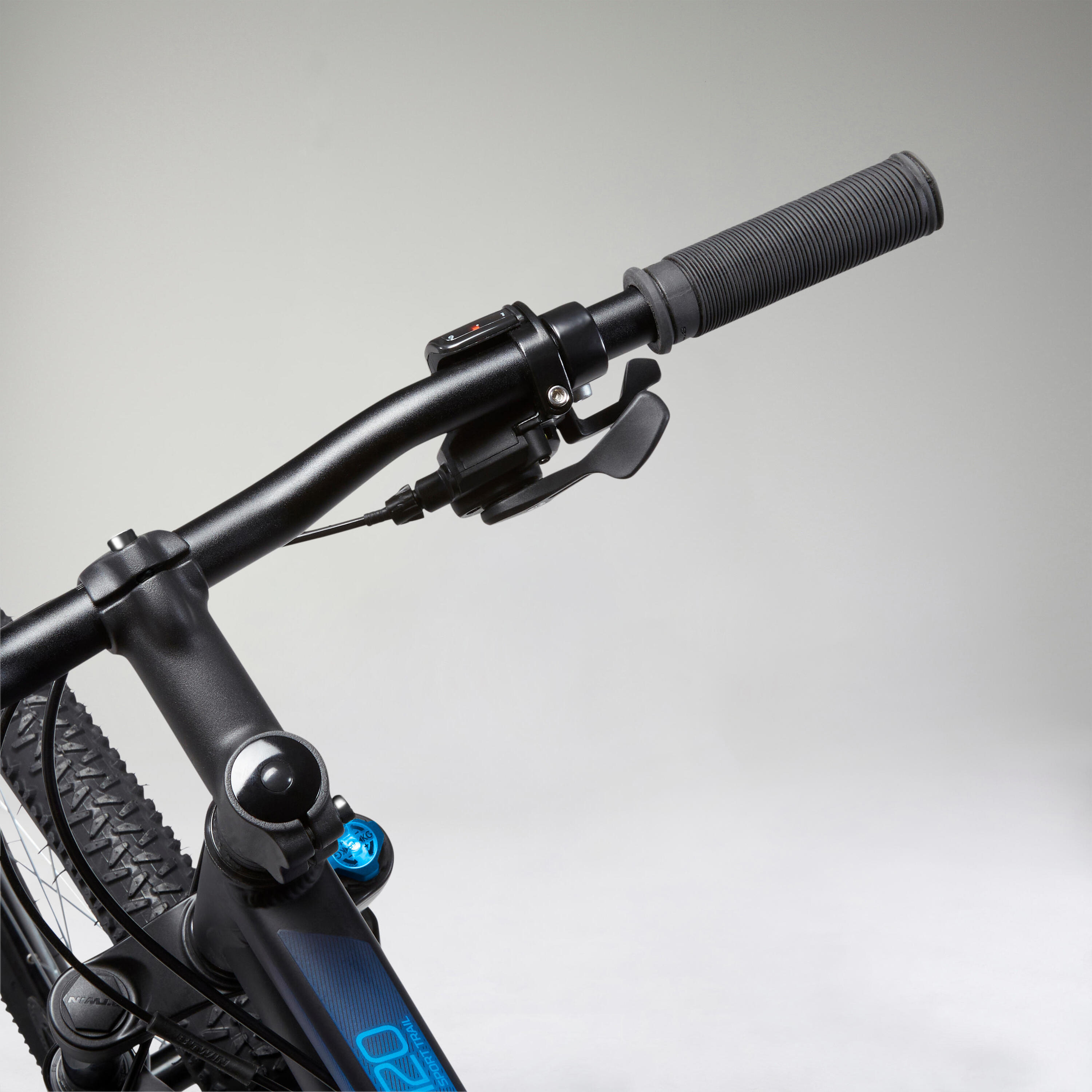 Mountainbike ST 120 27.5" rockrider/microshift zwart/blauw 38/41