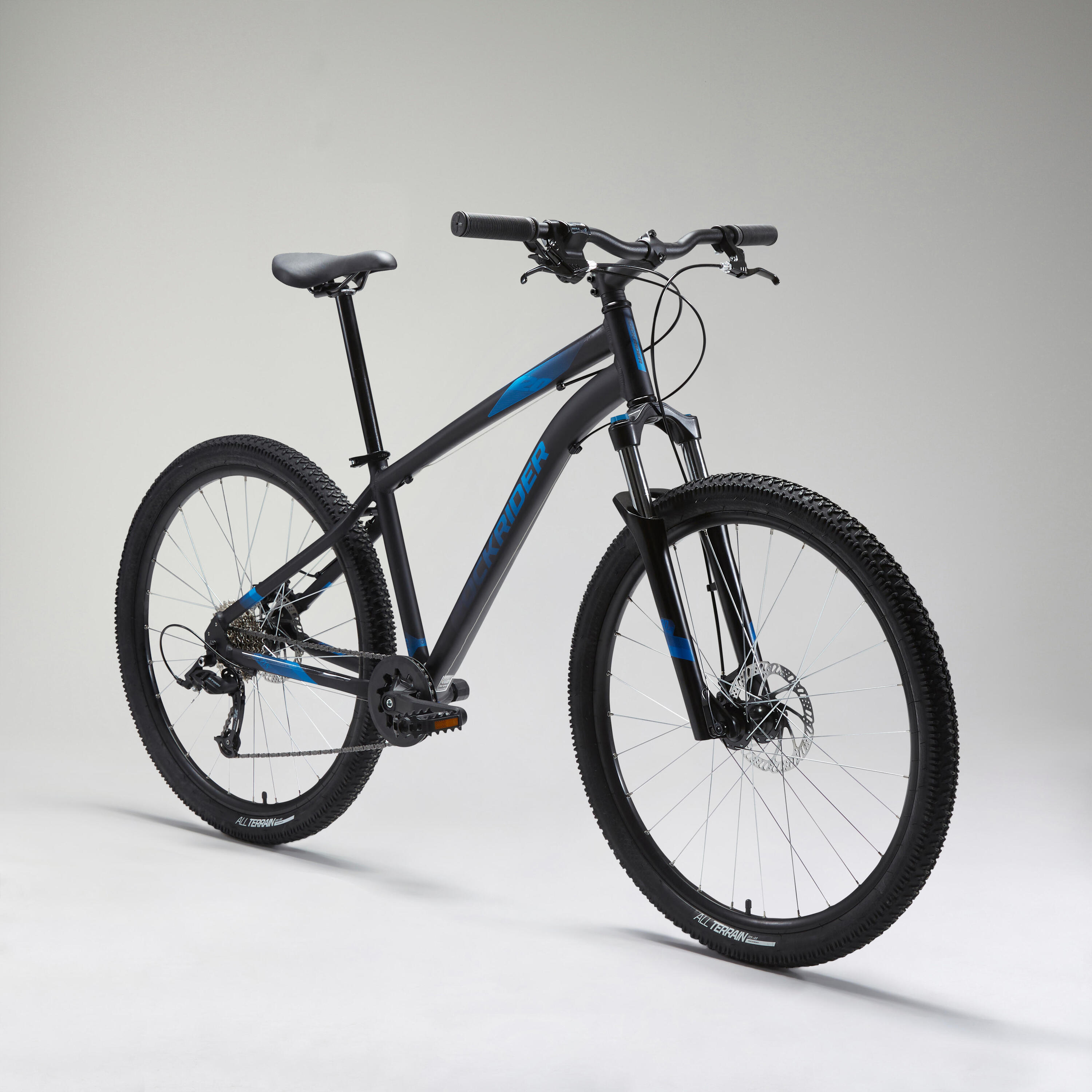 Mountainbike ST 120 27.5" rockrider/microshift zwart/blauw 20/41