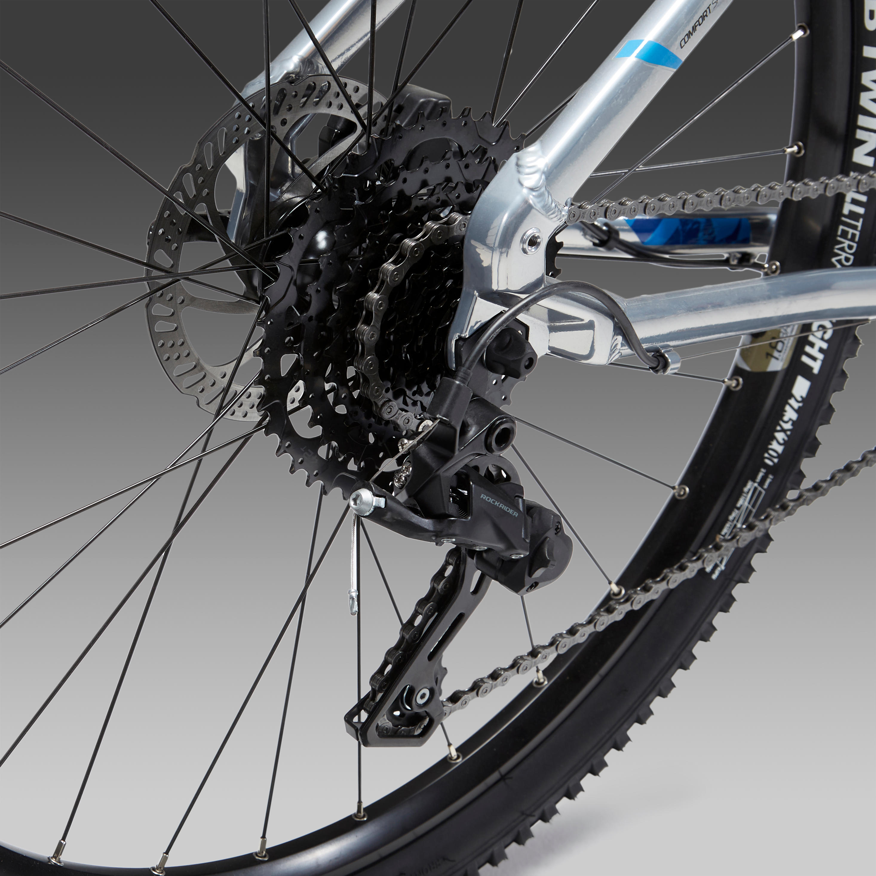 27.5 inch mountain bike rockrider ST 530 - Grey - Decathlon