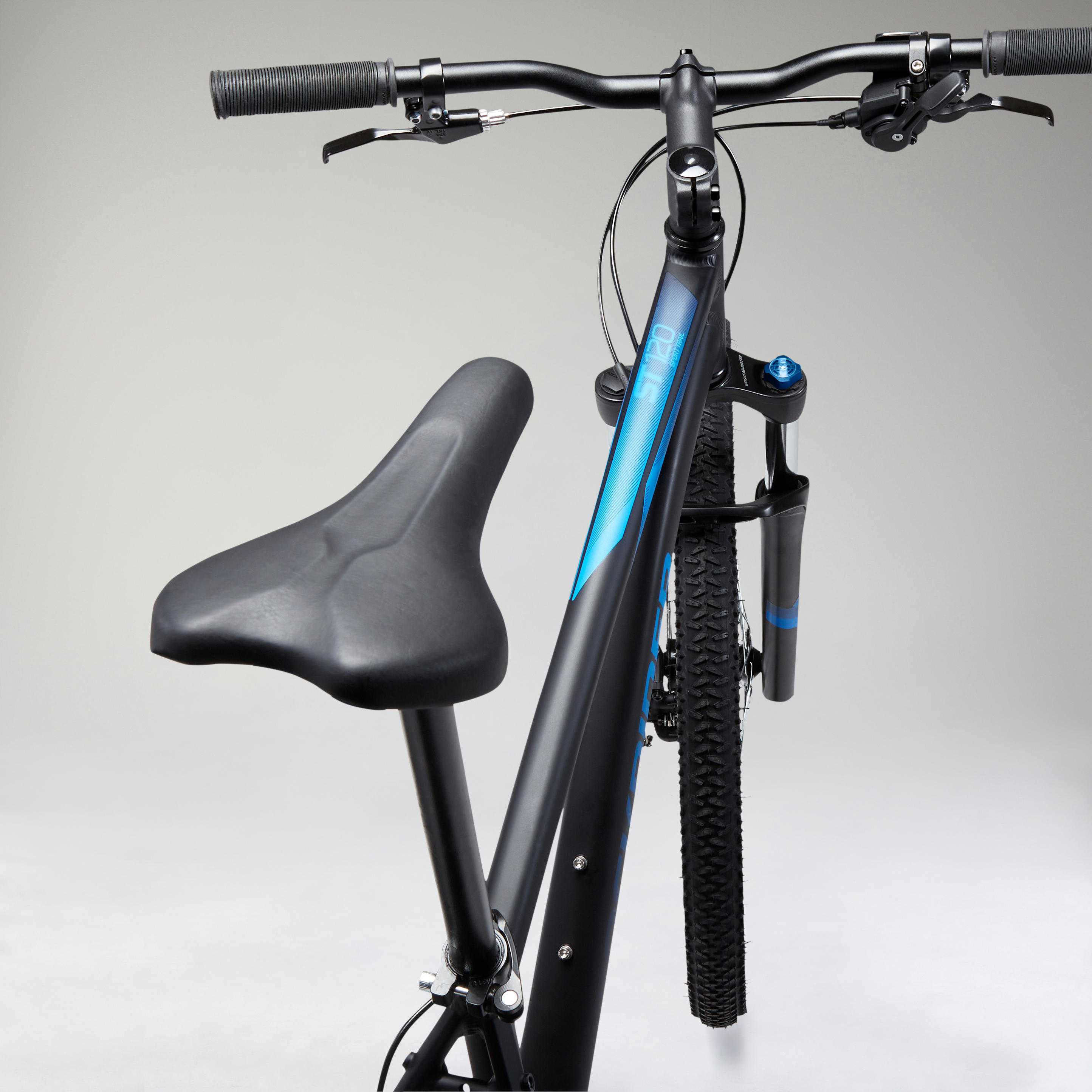 Mountainbike ST 120 27.5" rockrider/microshift zwart/blauw 36/41