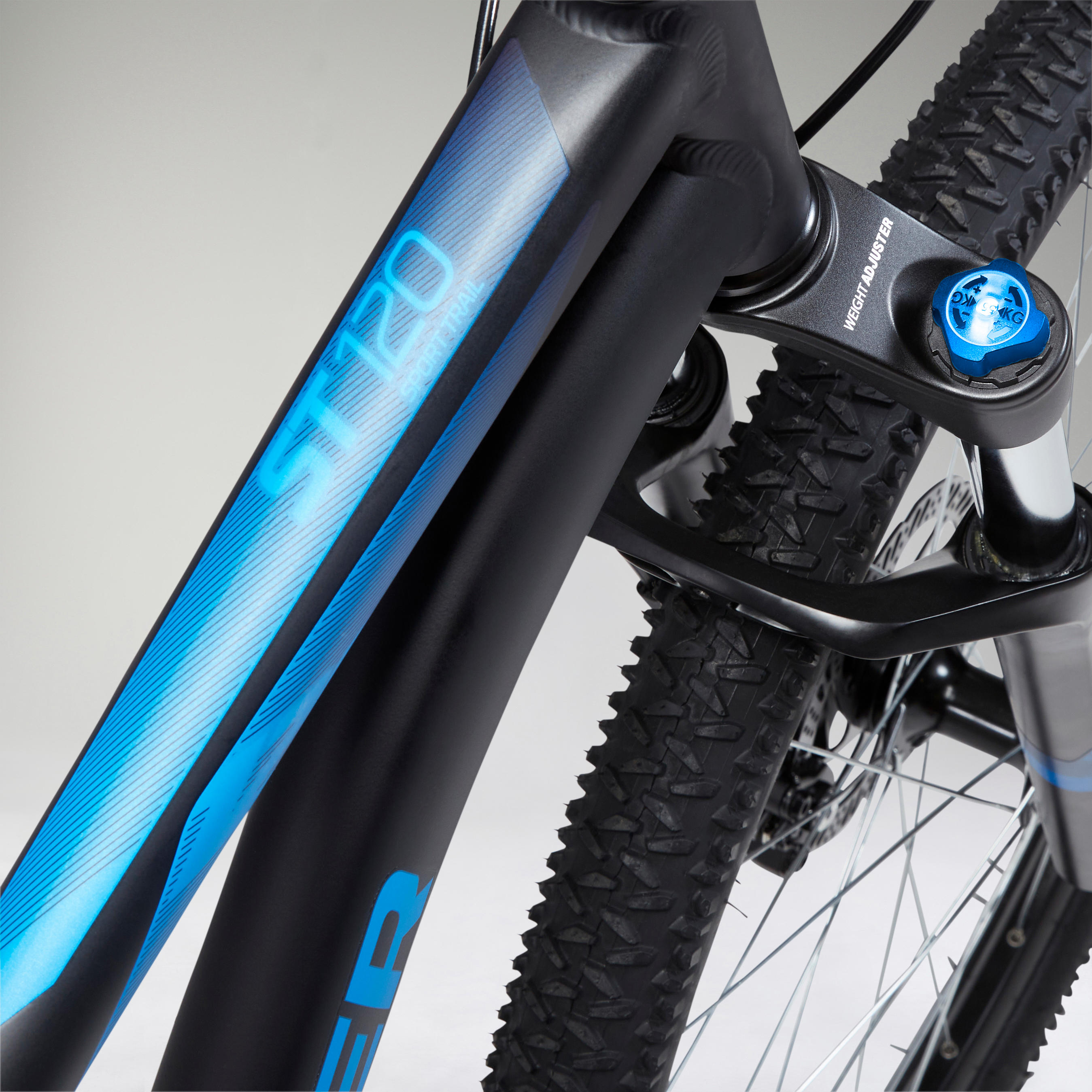 Mountainbike ST 120 27.5" rockrider/microshift zwart/blauw 32/41