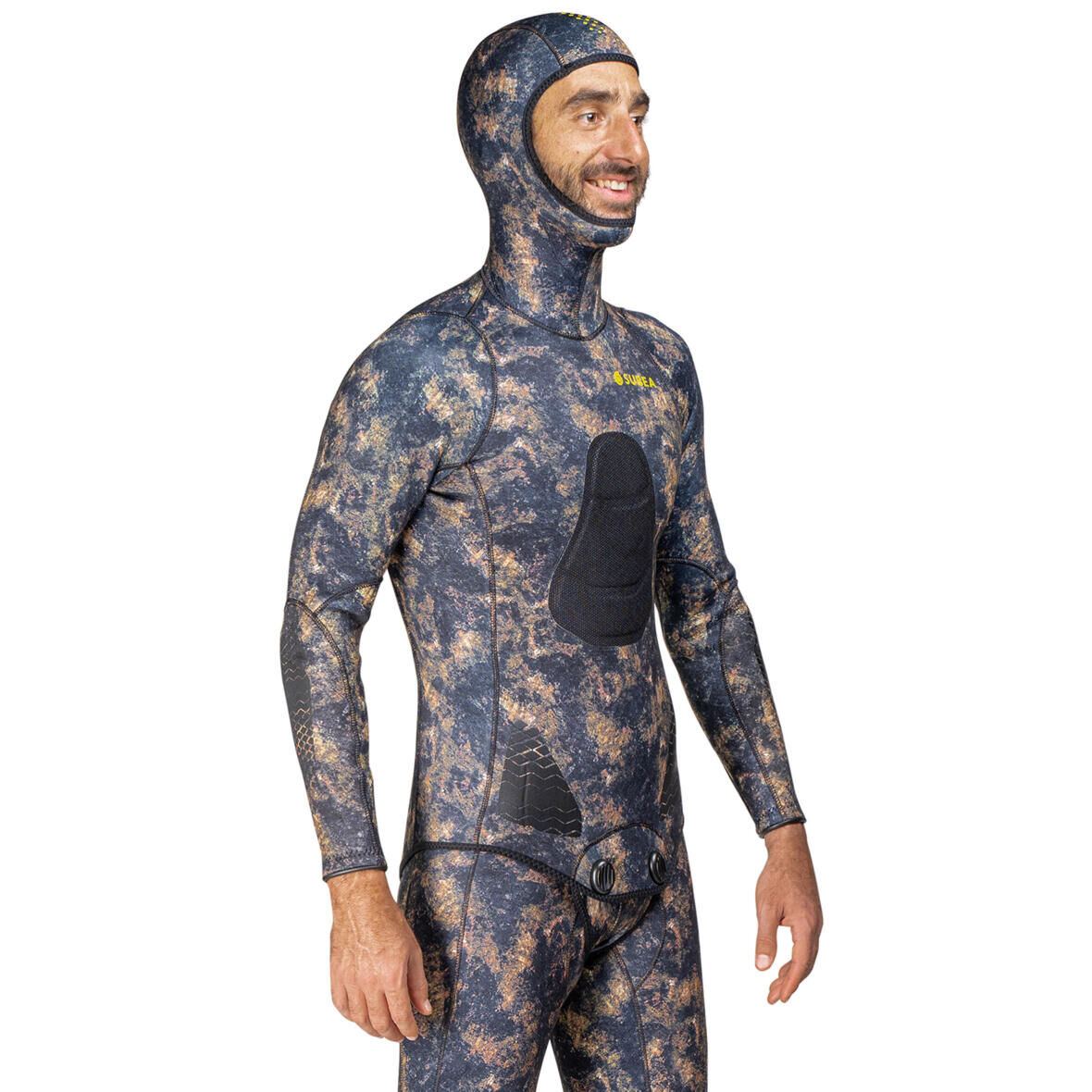 SUBEA NEOPRENJACKE SPF 500 CAMOUFLAGE SCHWARZ